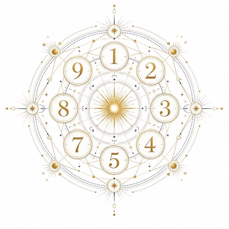 A mystical illustration representing numerology