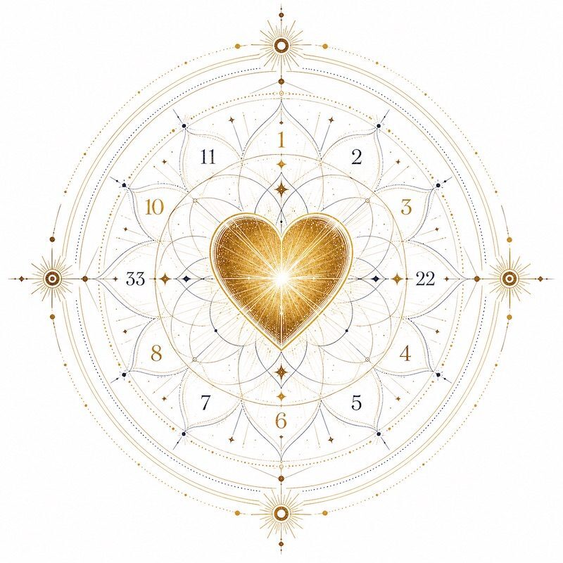 A mystical numerology illustration representing a soul urge number
