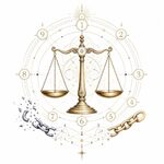 A mystical numerology illustration representing a karmic debt number
