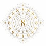 A mystical numerology illustration representing a repeating number